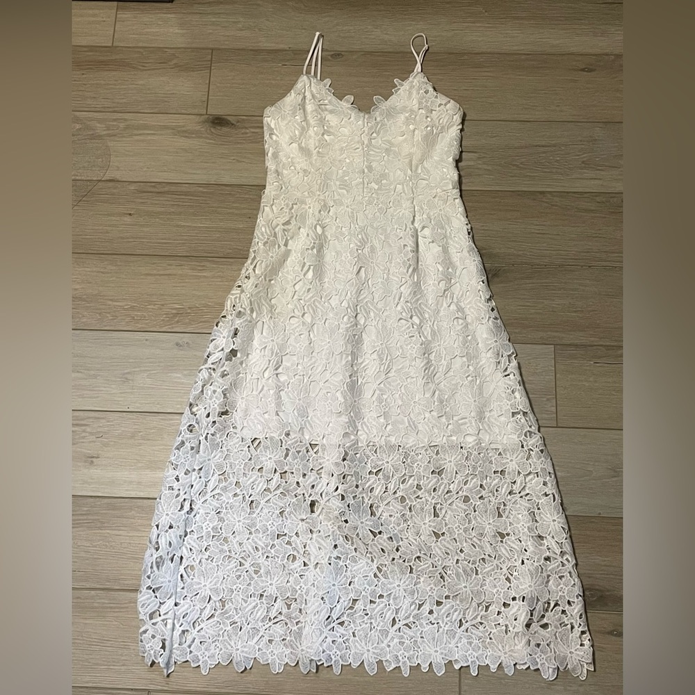 Express White Midi Cocktail Dress